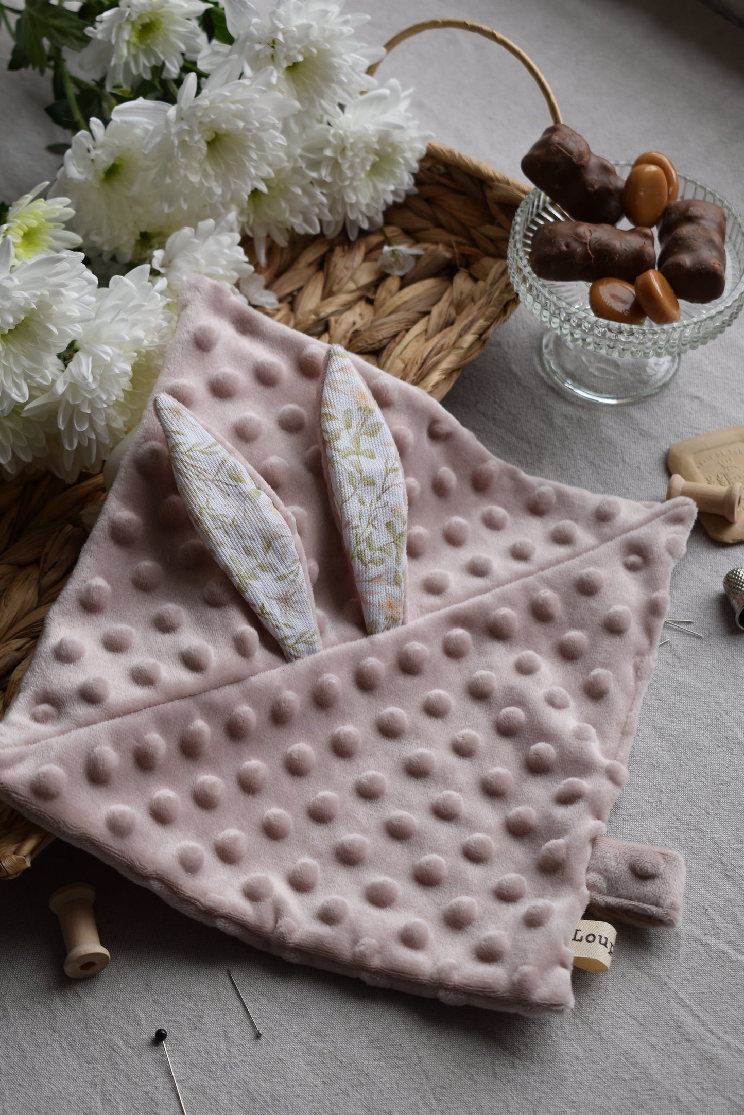 Doudou plat HORTENSIA